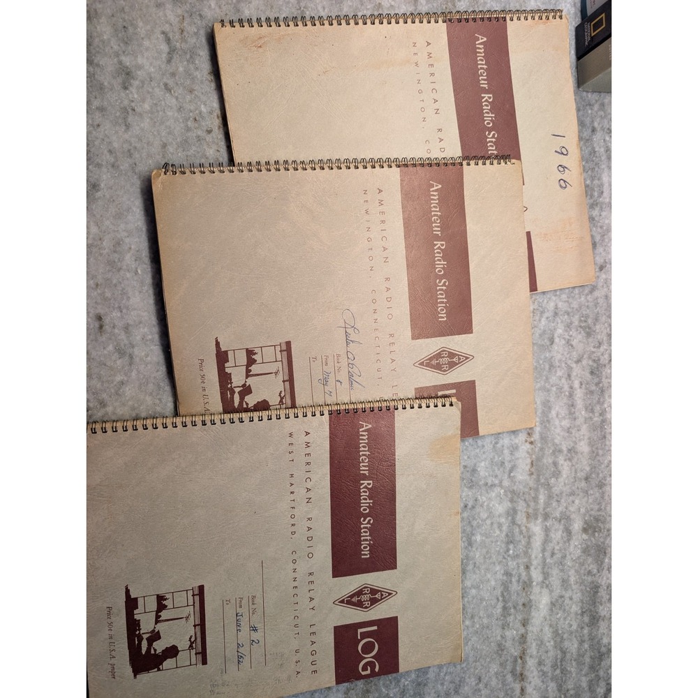 Vintage 1960s ARRL Ham Radio Station Log Books Lot Amateur Radio QSO Logs